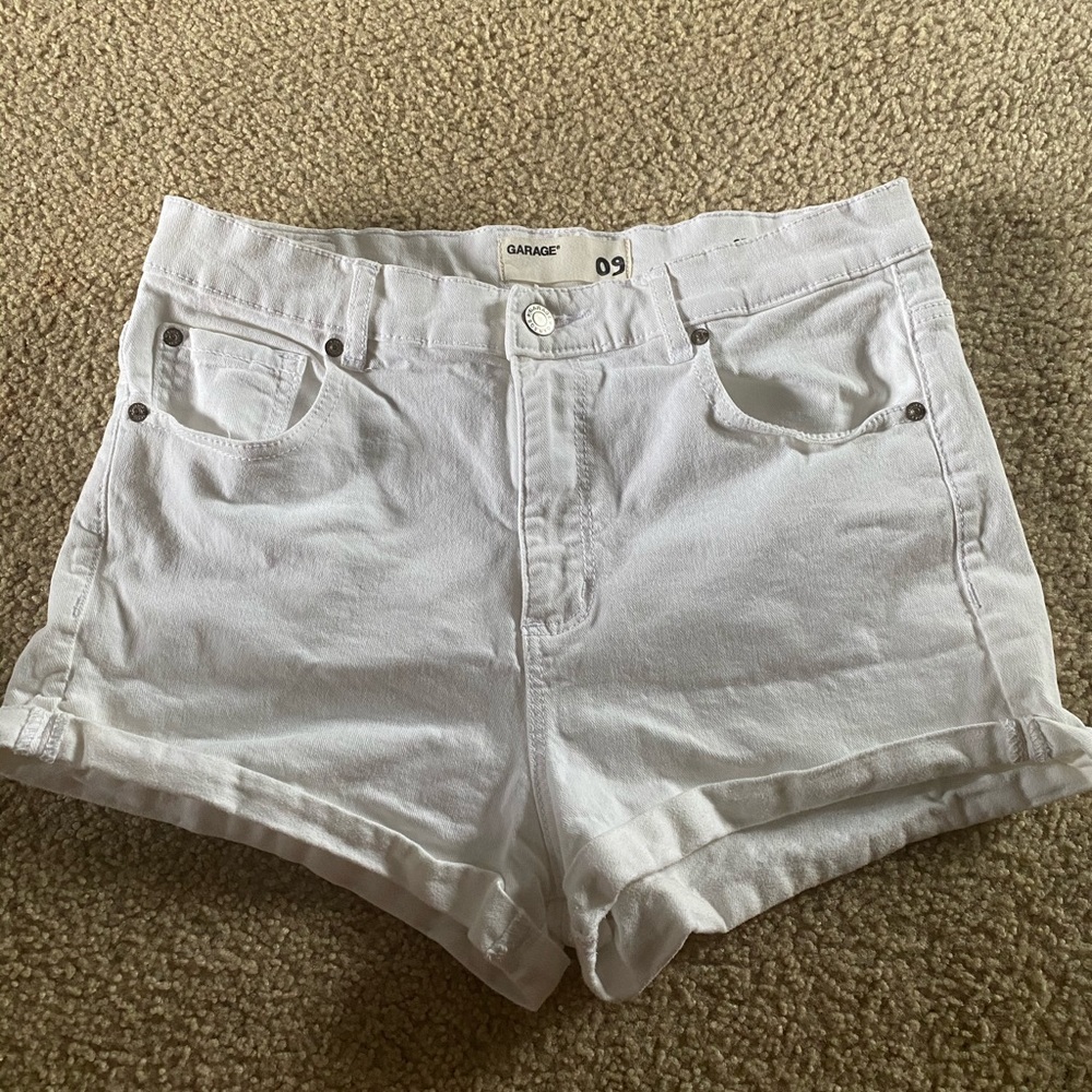White Jean Shorts